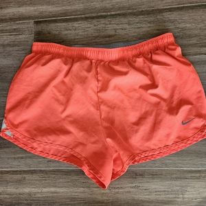 Nike dri fit orange running shorts M